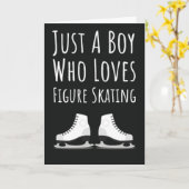 Mooie kunstschaatskaartjes voor kleine jongens en  kaart (Gele Bloem)