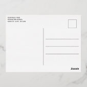 Mooie kunstschilfers op donkerblauw en goud folie feestdagen briefkaart (Achterkant)