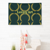 Mooie kunsttekstnaam met afbeelding van gele kroon spandoek (Insitu)