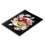 Mooie kunstzinnige Japanse ventilator Koi Fish Notitieboek (Linkerzijde)