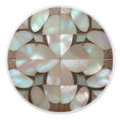 Mooie kunstzinnige parelmoer geïnspireerd uniek keramische knop (Voorkant)