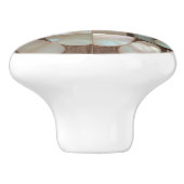 Mooie kunstzinnige parelmoer geïnspireerd uniek keramische knop (Zijkant)