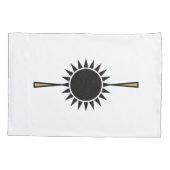 Mooie kussensloopset met mozaïek zwarte zon kussensloop (Achterkant-Links)