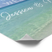 Mooie kust bruiloft strand horizon Welkom Poster (Hoek)