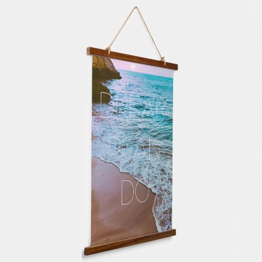 Mooie kust strand zonsondergang hangend wandkleed (Gebogen)