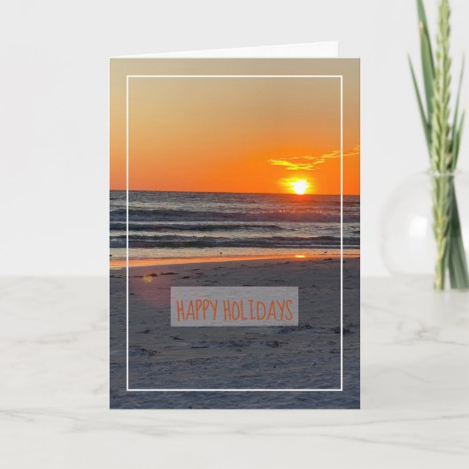 Mooie kustfoto-Prettige feestdagen Kaart (Voorkant)