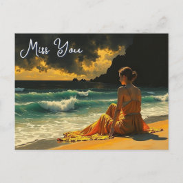 Mooie Kustnacht | Missen jou Briefkaart