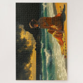 Mooie Kustnacht Zeezichtreflectie Legpuzzel (Verticaal)