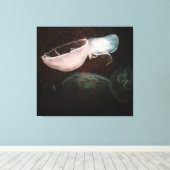 Mooie kwallen canvas afdruk (Insitu (Houten vloer))