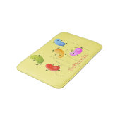 Mooie kwallen springen cartoon illustratie badmat (Gekanteld)