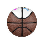 Mooie kwallen springen cartoon illustratie basketbal (Rechts)