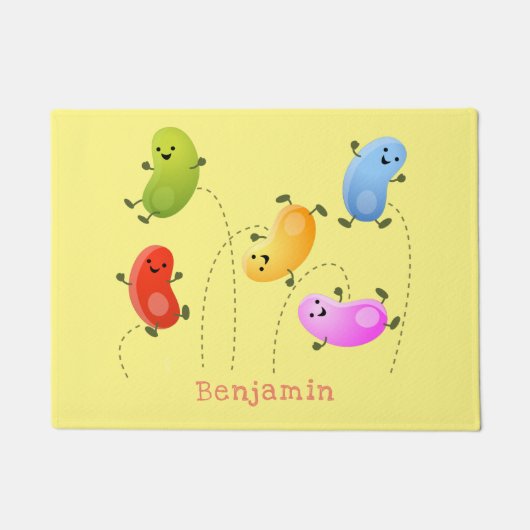 Mooie kwallen springen cartoon illustratie deurmat (Voorkant)