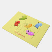 Mooie kwallen springen cartoon illustratie deurmat (Schuin)