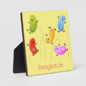 Mooie kwallen springen cartoon illustratie fotoplaat (Voorkant)