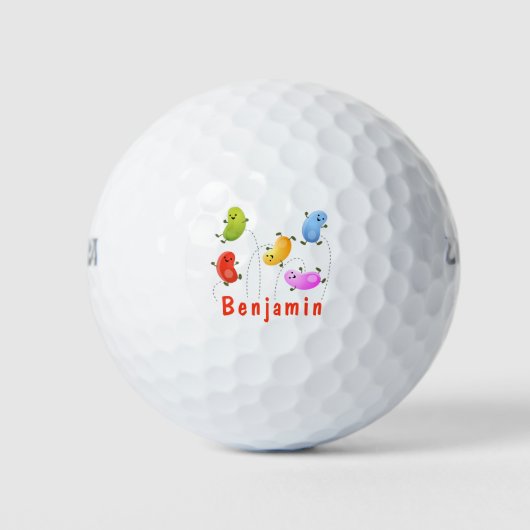 Mooie kwallen springen cartoon illustratie golfballen (Voorkant)
