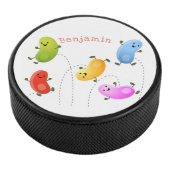 Mooie kwallen springen cartoon illustratie hockey puck (3/4)