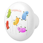 Mooie kwallen springen cartoon illustratie keramische knop (Rechts)