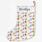 Mooie kwallen springen cartoon illustratie kleine kerstsok (Achterkant)