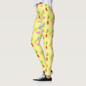 Mooie kwallen springen cartoon illustratie leggings (Links)
