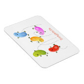 Mooie kwallen springen cartoon illustratie magneet (Rechterzijde)