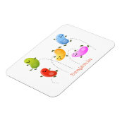 Mooie kwallen springen cartoon illustratie magneet (Linkerzijde)