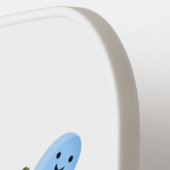 Mooie kwallen springen cartoon illustratie pickleball paddle (Links Detail)