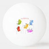 Mooie kwallen springen cartoon illustratie pingpongbal (Voorkant)