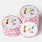Mooie kwallen springen cartoon illustratie poker chips (Opstapeling)