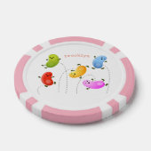 Mooie kwallen springen cartoon illustratie poker chips (Enkel)