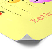 Mooie kwallen springen cartoon illustratie poster (Hoek)