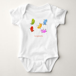 Mooie kwallen springen cartoon illustratie romper