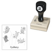 Mooie kwallen springen cartoon illustratie rubberstempel (Gestempeld)