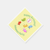 Mooie kwallen springen cartoon illustratie servet (Hoek)