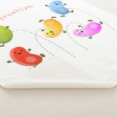 Mooie kwallen springen cartoon illustratie sherpa deken (3/4)