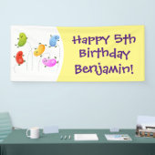 Mooie kwallen springen cartoon illustratie spandoek (Beurs)