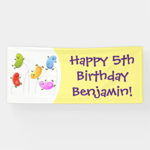 Mooie kwallen springen cartoon illustratie spandoek