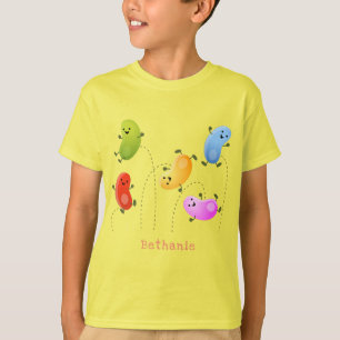 Mooie kwallen springen cartoon illustratie t-shirt
