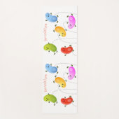 Mooie kwallen springen cartoon illustratie yogamat (Voorkant)