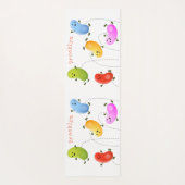 Mooie kwallen springen cartoon illustratie yogamat (Achterkant)