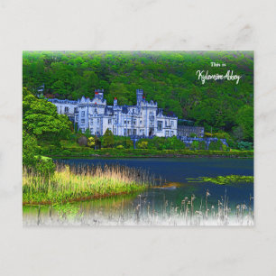 Mooie Kylemore Abbey, Ierland Briefkaart