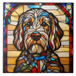 Mooie Labradoodle decoratieve keramische tegel Tegeltje