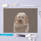 Mooie Labradoodle Goldendoodle Poedel Hond Tissuepapier (Craft)