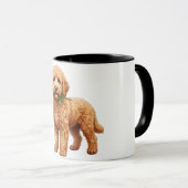 Mooie Labradoodle Hond Mok (Voorkant rechts)