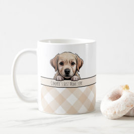 Mooie Labrador Puppy Beste Hond Moeder Beige Gingh Koffiemok