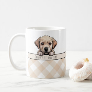Mooie Labrador Puppy Beste Hond Moeder Beige Gingh Koffiemok