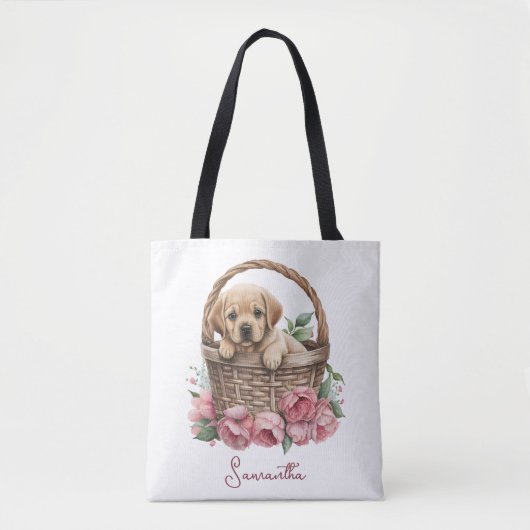 Mooie Labrador Retriever Puppy Tote Bag (Voorkant)