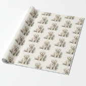 Mooie Labradors hond Kerst inpakpapier (Uitgerold)