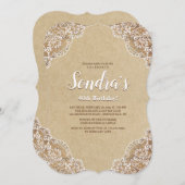Mooie Lace uitnodiging (Voorkant / Achterkant)