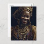 Mooie lachende Afrikaanse vrouw Briefkaart (Voorkant / Achterkant)