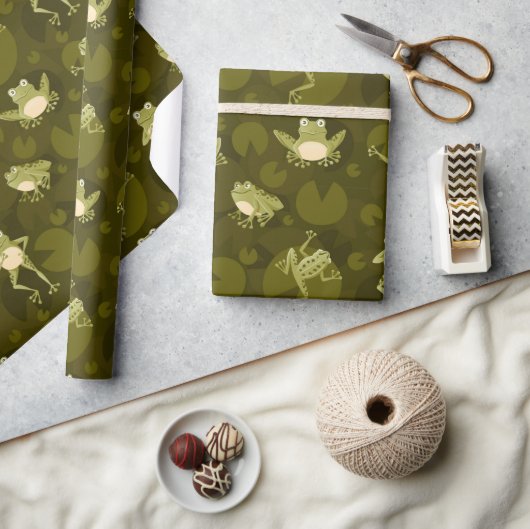 Mooie Lachende Kikker Inpakpapier (Crafts)